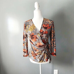 Black Label by Evan Picone Wrap Top